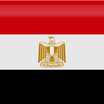 Signe en étain drapeau egypte 30x20cm drapeau de l'egypte