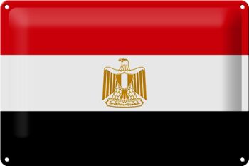 Signe en étain drapeau egypte 30x20cm drapeau de l'egypte 1