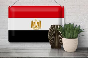 Signe en étain drapeau egypte 30x20cm drapeau de l'egypte 3