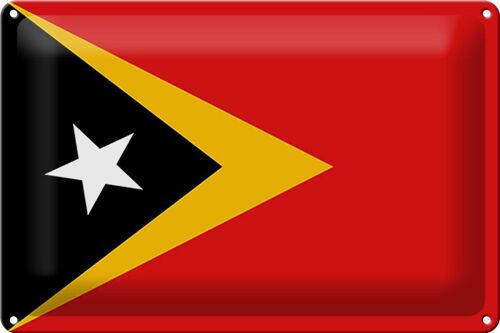 Blechschild Flagge Osttimor 30x20cm Flag of East Timor