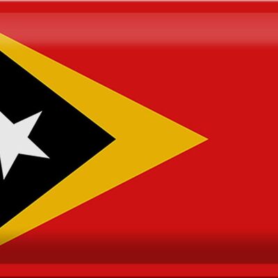 Cartel de chapa Bandera de Timor Oriental 30x20cm Bandera de Timor Oriental