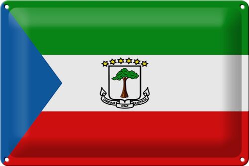 Blechschild Flagge Äquatorialguinea 30x20cm Flag