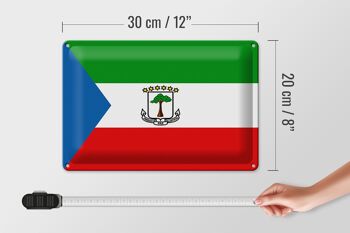 Drapeau en étain 30x20cm, drapeau de la Guinée équatoriale 4