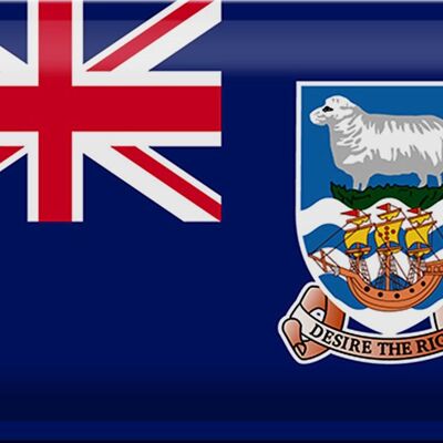 Cartel de chapa Bandera Islas Malvinas 30x20cm Islas Malvinas