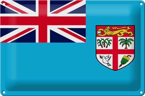 Blechschild Flagge Fidschi 30x20cm Flag of Fiji