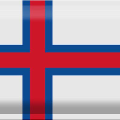 Cartel de chapa Bandera de las Islas Feroe 30x20cm Bandera de las Islas Feroe