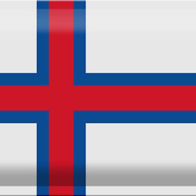 Blechschild Flagge Färöer 30x20cm Flag of the Faroe Islands