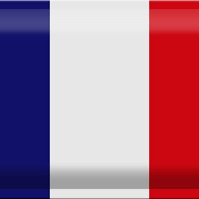 Cartel de chapa Bandera de Francia 30x20cm Bandera de Francia