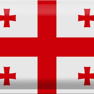 Metal sign flag of Georgia 30x20cm Flag of Georgia