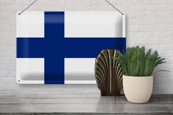Drapeau de la Finlande en étain, 30x20cm, drapeau de la Finlande 3