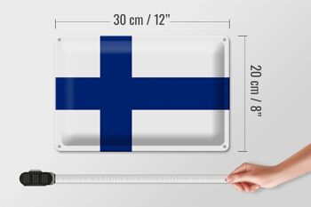 Drapeau de la Finlande en étain, 30x20cm, drapeau de la Finlande 4