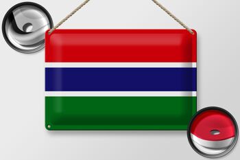Signe en étain drapeau Gambie 30x20cm drapeau de la Gambie 2