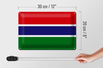 Signe en étain drapeau Gambie 30x20cm drapeau de la Gambie 4