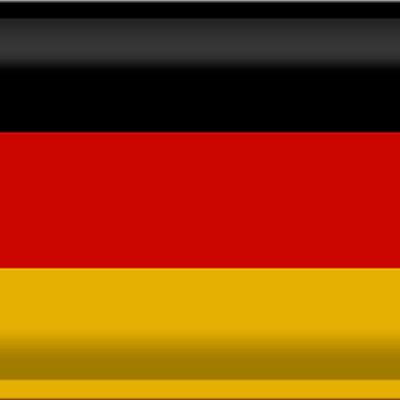 Targa in metallo Bandiera Germania 30x20 cm Bandiera della Germania