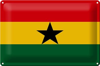 Signe en étain drapeau du Ghana 30x20cm, drapeau du Ghana 1