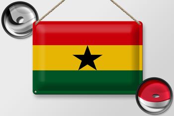 Signe en étain drapeau du Ghana 30x20cm, drapeau du Ghana 2