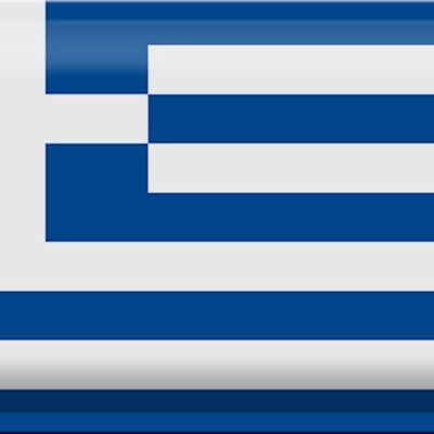 Drapeau de la Grèce en étain, 30x20cm, drapeau de la Grèce
