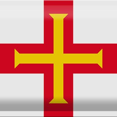 Metal sign Flag Guernsey 30x20cm Flag of Guernsey