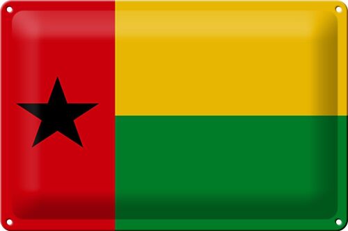 Blechschild Flagge Guinea-Bissau 30x20cm Guinea-Bissau