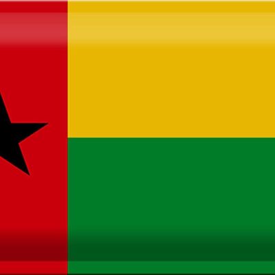 Cartel de chapa bandera Guinea-Bissau 30x20cm Guinea-Bissau