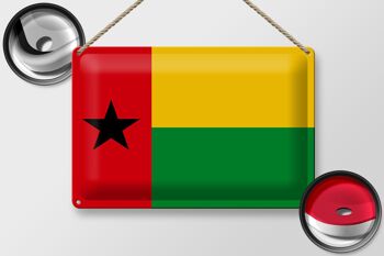 Plaque en tôle drapeau Guinée-Bissau 30x20cm Guinée-Bissau 2