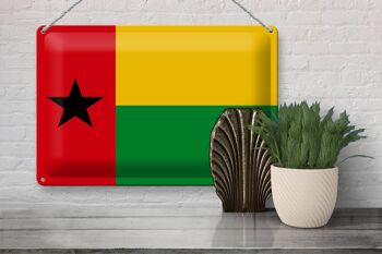 Plaque en tôle drapeau Guinée-Bissau 30x20cm Guinée-Bissau 3