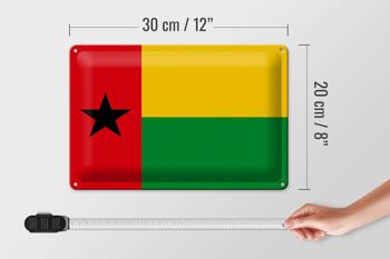 Plaque en tôle drapeau Guinée-Bissau 30x20cm Guinée-Bissau 4