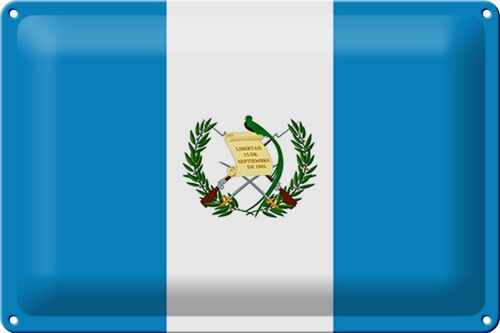 Blechschild Flagge Guatemala 30x20cm Flag of Guatemala