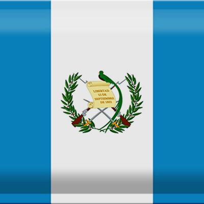 Cartel de chapa Bandera de Guatemala 30x20cm Bandera de Guatemala