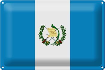 Drapeau en étain du Guatemala, 30x20cm, drapeau du Guatemala 1