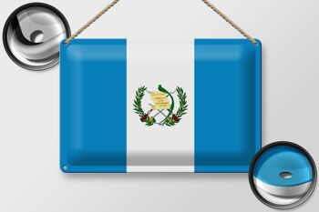 Drapeau en étain du Guatemala, 30x20cm, drapeau du Guatemala 2