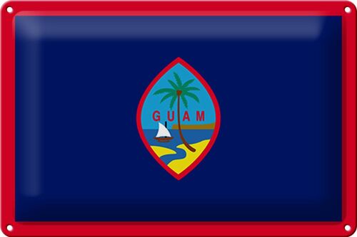 Blechschild Flagge Guam 30x20cm Flag of Guam