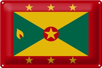 Signe en étain drapeau de la Grenade 30x20cm drapeau de la Grenade 1