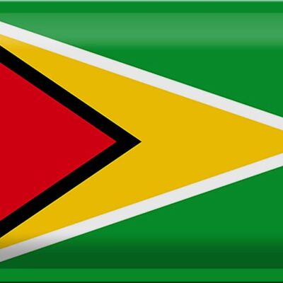 Cartel de chapa Bandera de Guyana 30x20cm Bandera de Guyana