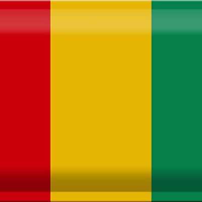 Letrero metálico Bandera de Guinea 30x20cm Bandera de Guinea