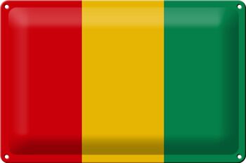 Panneau métallique drapeau de Guinée 30x20cm, drapeau de Guinée 1