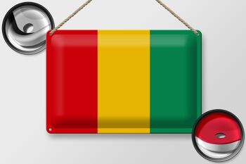 Panneau métallique drapeau de Guinée 30x20cm, drapeau de Guinée 2