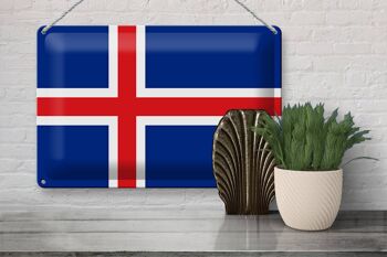 Drapeau en étain de l'islande, 30x20cm, drapeau de l'islande 3