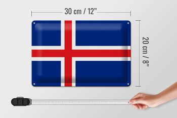 Drapeau en étain de l'islande, 30x20cm, drapeau de l'islande 4