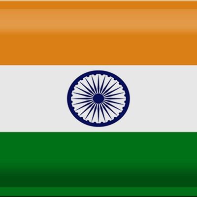 Blechschild Flagge Indien 30x20cm Flag of India