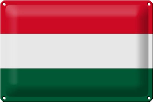 Blechschild Flagge Ungarn 30x20cm Flag of Hungary
