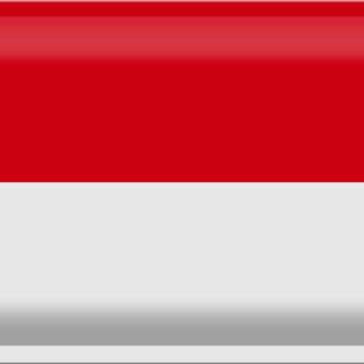 Targa in metallo Bandiera Indonesia 30x20 cm Bandiera dell'Indonesia