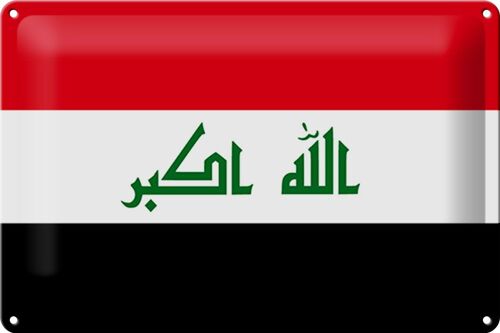 Blechschild Flagge Irak 30x20cm Flag of Iraq