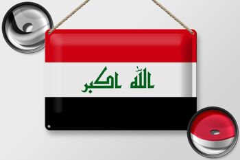 Signe en étain drapeau Irak 30x20cm drapeau de l'irak 2