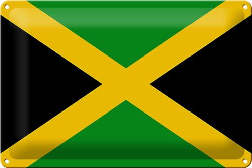 Blechschild Flagge Jamaika 30x20cm flag of Jamaica