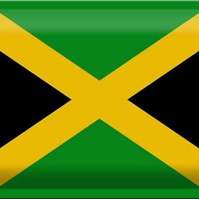 Cartel de chapa Bandera de Jamaica 30x20cm bandera de Jamaica