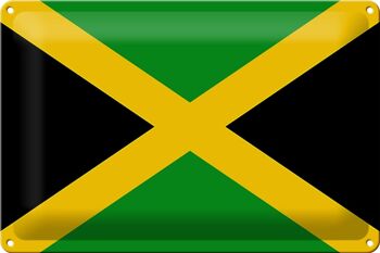 Drapeau en étain de la Jamaïque, 30x20cm, drapeau de la Jamaïque 1