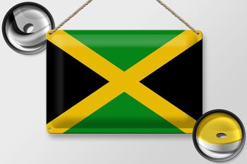 Drapeau en étain de la Jamaïque, 30x20cm, drapeau de la Jamaïque 2