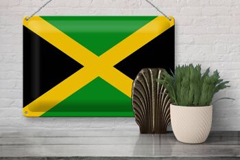 Drapeau en étain de la Jamaïque, 30x20cm, drapeau de la Jamaïque 3