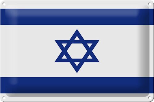 Blechschild Flagge Israel 30x20cm Flag of Israel